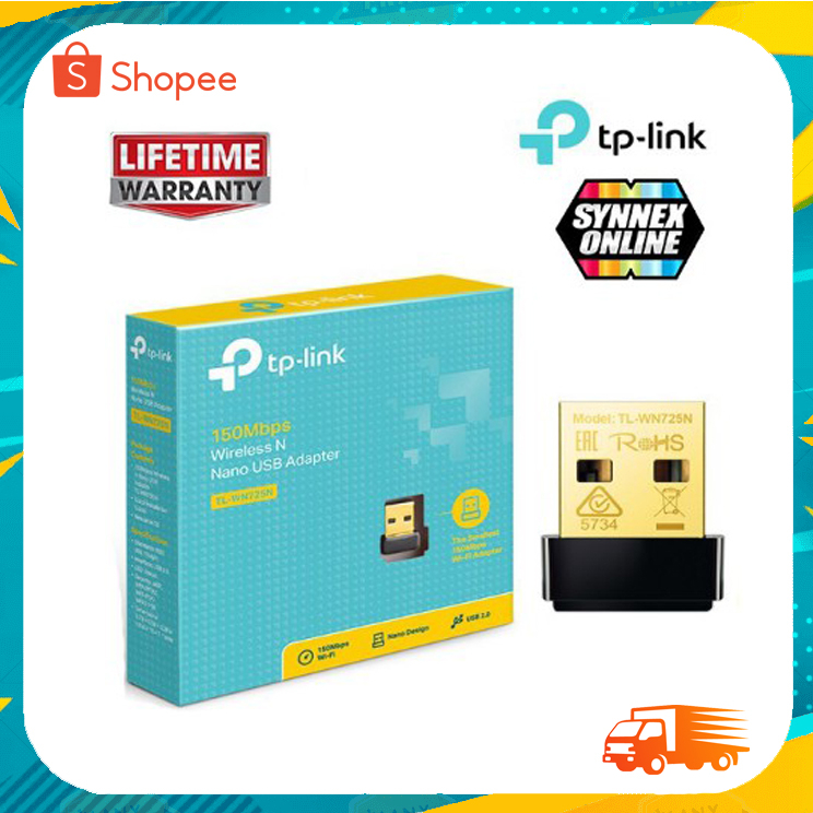 Wireless USB Adapter TP-LINK (TL-WN725N) N150 N Nano USB WiFi 150Mbps