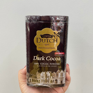 Cocoa Dutch 100% Cocoa Powder 10-12% Cocoa Butter Content โกโก้ดัทช์ เครื่องดื่มโกโก้ชนิดผง ชนิดสีน้ำตาลเข้ม 180 กรัม