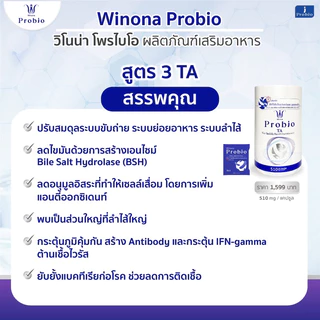 Winona Probio วิโนน่าโพรไบโอติกส์ เซตคละ3กป.(สูตร1+2/สูตร2+3)