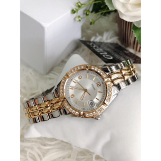 (ส่งฟรี) นาฬิกา Guess Quartz Crystal Silver Dial Two-tone Ladies Watch หน้าปัด 36 มม. มาพร้อมกล่องแบรนด์