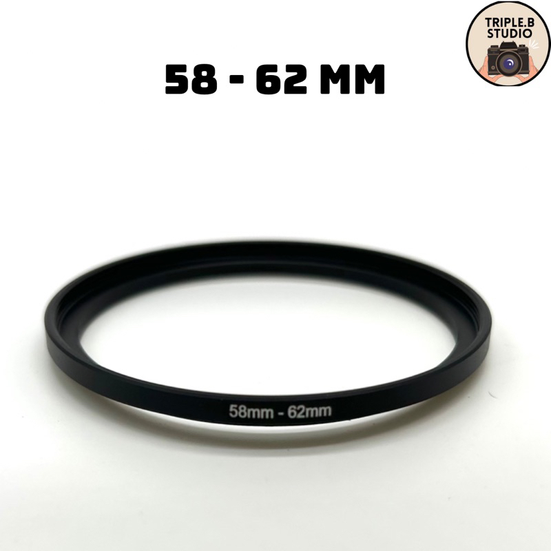 Step up ring แหวนแปลงหน้าเลนส์ให้ใหญ่ขึ้นตามต้องการ มีหลายขนาด 52-55 , 55-58 , 58-62 , 62-67 , 67-77 , 72-77