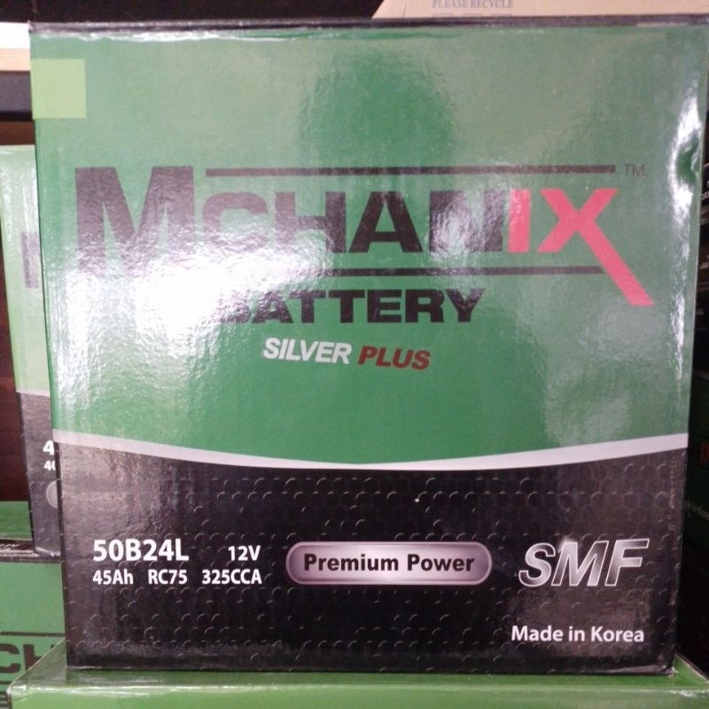 แบตเตอรี่แห้งMCHANIX 50B24 R-L 45Ah แบตเตอรี่สำหรับรถเก๋ง