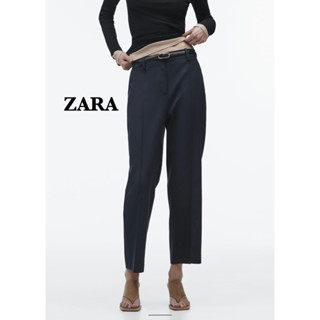 กางเกง ZARA Straight fit size 36” สี Navy เข้มนะคะ หายากมาก แมตช์ง่าย