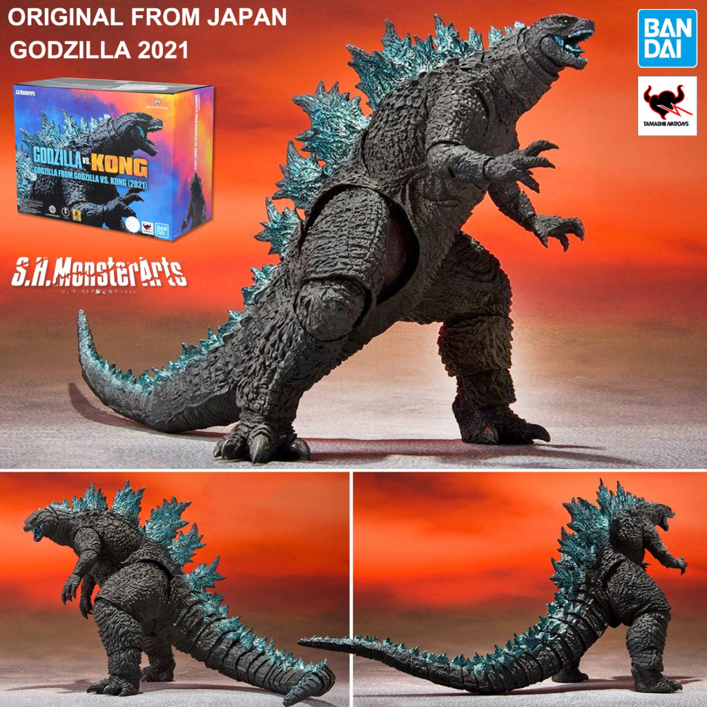 ของแท้ Bandai Spirits S.H.MonsterArts Godzilla vs Kong ก็อดซิลล่า ปะทะ คอง 2021 แอ็คชั่น ฟิกเกอร์ Model Figma Genuine