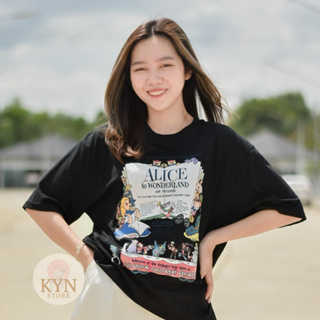 เสื้อยืดโอเวอร์ไซส์ อลิซ ดินแดน1 อก 44-46 ยาว 28 งานป้าย Its my day (อิดมายเดย์)