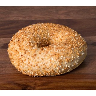 Garlic White sesame bagels 4pcs (100g/ pc) เบเกลกระเทียมงาขาว 4 ชิ้น  (100g/ชิ้น)