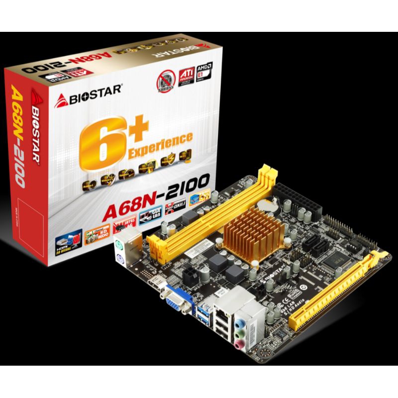 BIOSTAR A68N-2100 + CPU AMD E1-2100 (DUAL-CORE)