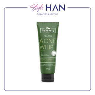 Plantnery Tea Tree Acne Whip Foam 100g.วิปโฟมล้างหน้าทีทรี สูตรลดสิว ควบคุมความมัน (Exp:20.12.2024)