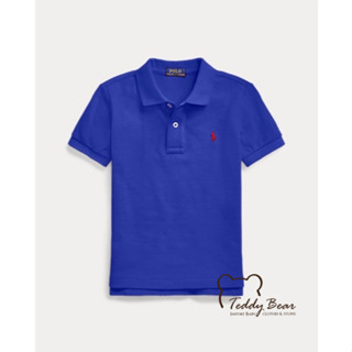 เสื้อโปโลเด็ก Ralph Lauren Big Pony Cotton Mesh Polo ของแท้ (สีน้ำเงิน)