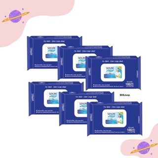 ผ้าเช็ดผิวสำหรับผู้ใหญ่ ทิชชู่เปียก ซีเคียว SEKURE Wipes /  รุ่น 100 แผ่น (x6ห่อ)