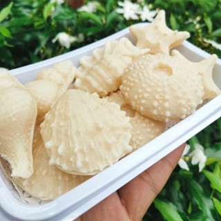 ขนมอาลัวเปลือกหอย รสกะทินมสด ไม่ใส่สี ขนมพรีออเดอร์ 3-4 วัน