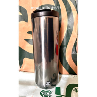 Starbucks แท้ st-ss Grey WITH SIREN BADGE 16OZ