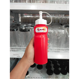 ขวดซอส 280ml ตัวสีส้ม/แดง ฝาขาว 9040 RW