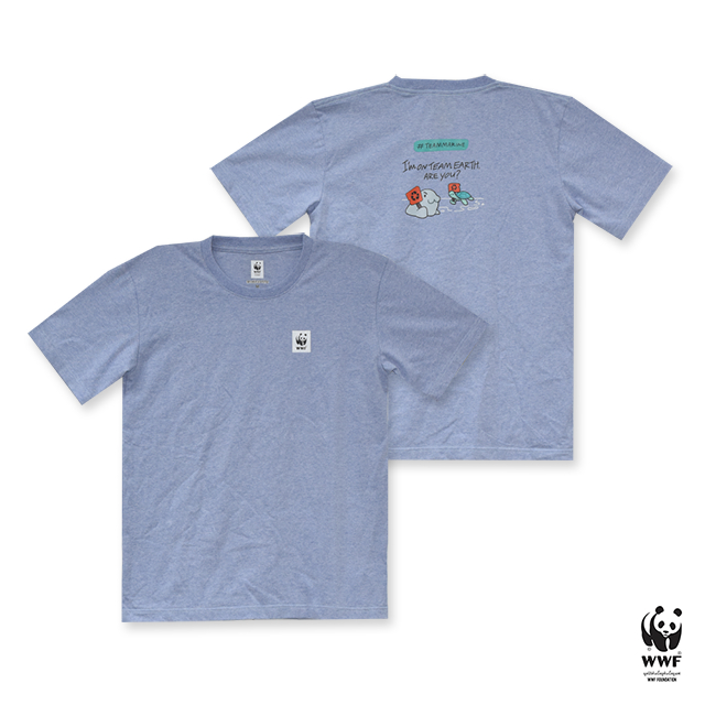 WWF-F Team Earth Recycle t-shirts