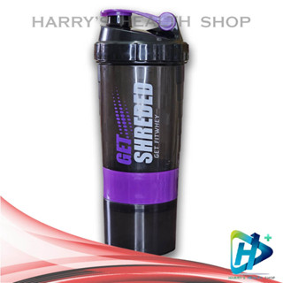 Protein Shaker Whey รุ่น SPIDER BOTTLE  ขวดเชค แก้วเชค กระป๋องเชค เขย่า โปรตีน 500 ml Purple