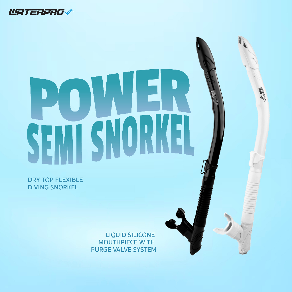 สน็อกเกิ้ลแบบกึ่งแห้งพร้อมวาล์วไล่น้ำ – Power Semi Snorkel แบรนด์ WATER PRO