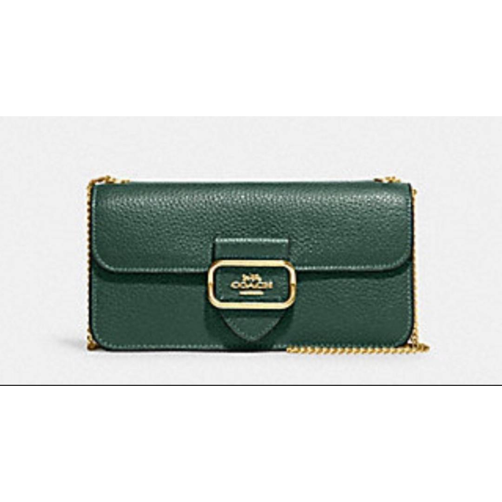 Coach แท้💯% พร้อมส่ง💕Morgan Crossbody In Colorblock Signature Canvas With Rivets Crossbody Chain Sli