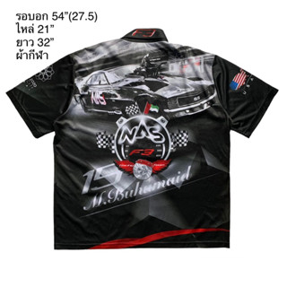 🌼มือ2🌼เสื้อเชิ้ต Nas Racing Team Dubai ผ้ากีฬา