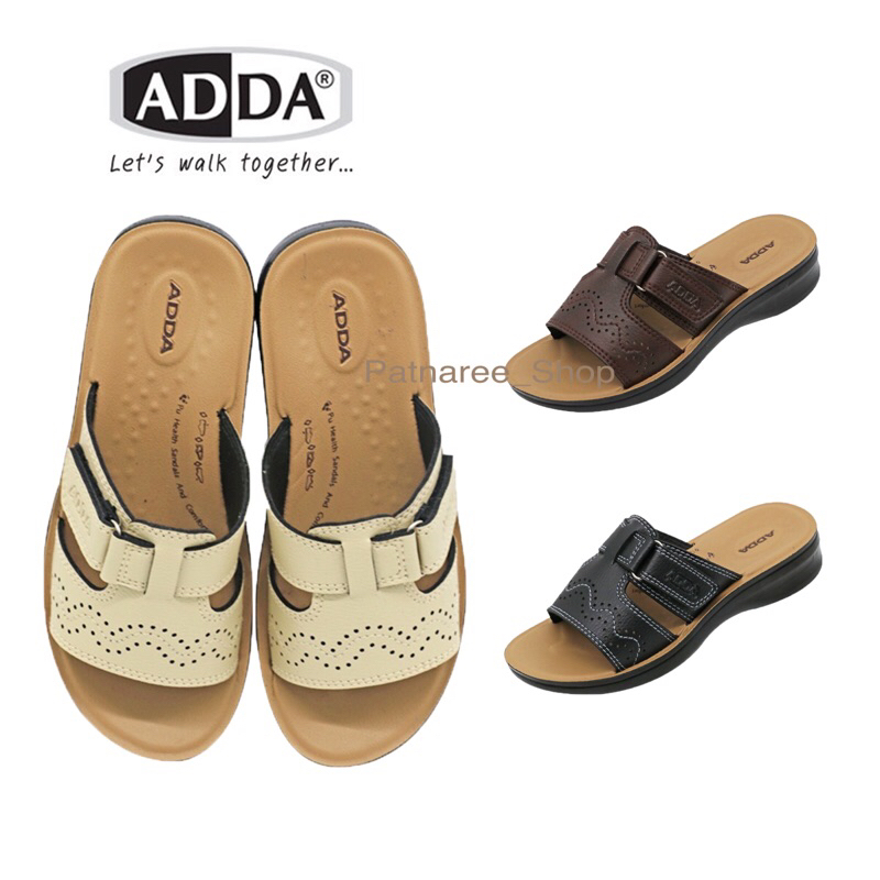 ⭐️พร้อมส่ง⭐️ADDA PU รุ่น 74808 รองเท้าแตะลำลองแบบสวม สำหรับผู้หญิง ไซส์ 36-40