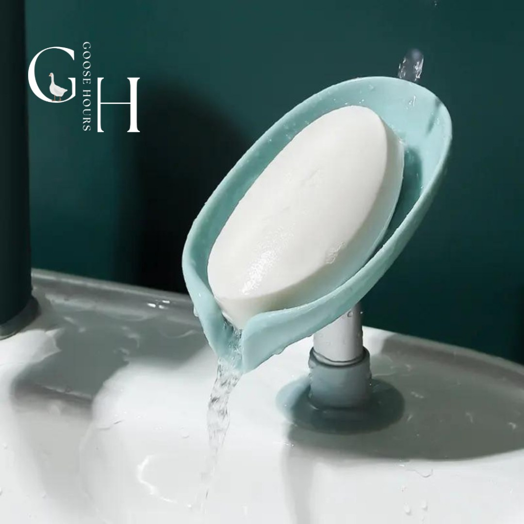 Goose Hours ที่วางสบู่ก้อน ระบายน้ำได้ดี ดูดติดยึดแน่นอ่าง ห้องน้ำ ห้องครัว water resistant ดีไซน์เรียบหรู