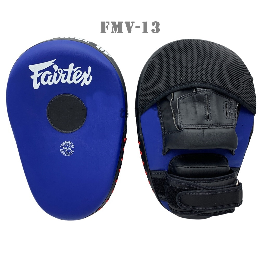 Fairtex focus mitts punching FMV-13 Blue -black Training Muay Thai MMA K1 เป้ามือแฟร์แท็กซ์ น้ำเงิน-ดำ สำหรับเทรนเนอร์