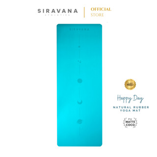 SIRAVANA เสื่อโยคะยางพารา รุ่น Happy Day Two Tone 5.5mm / Natural Rubber Yoga Mat