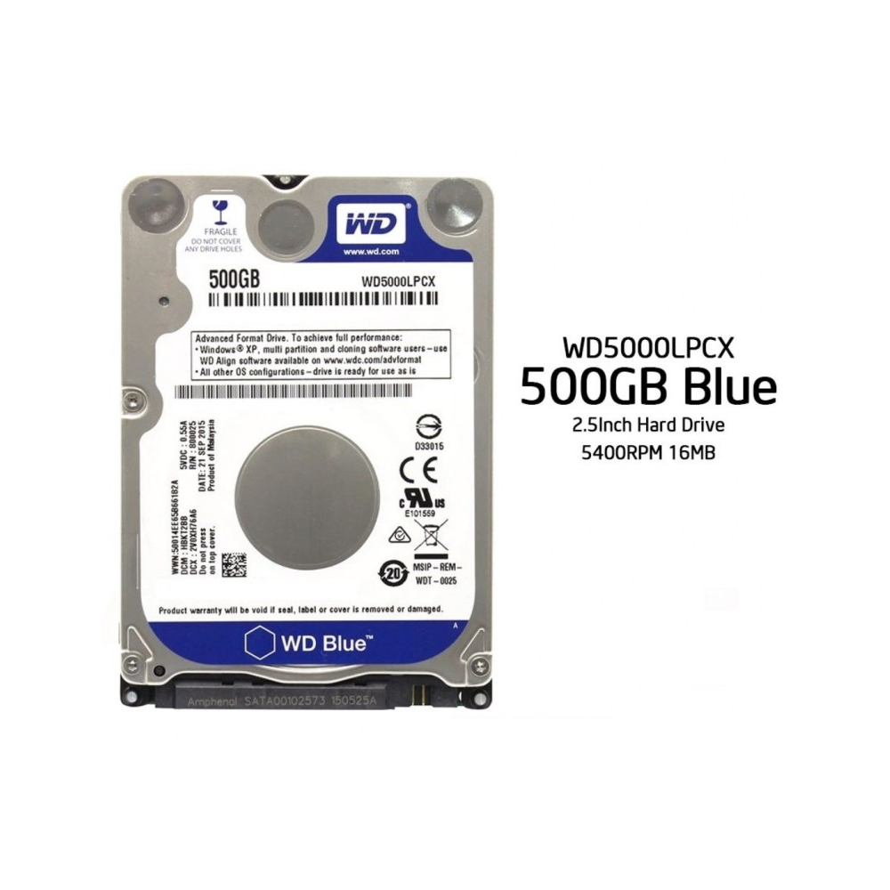 HDD notebook WD Blue 500 GB. มือสองเหมือนใหม่