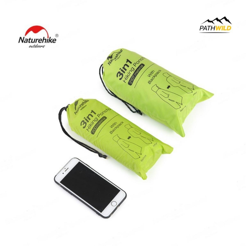 เสื้อกันฝน เดินป่า 3 IN 1 NATUREHIKE PONCHO,TRIPLE CANOPY  เสื้อกันฝน ผ้าปูรองนั่ง ฟลายชีท ราคา ถูกที่สุด ดีลบีเคเค แกลเลอรีภาพที่ 6