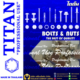 TITAN “PROFESSIONNAL USE” MADE IN THAILAND RP-4403 หัวน็อตหมวก-เงิน 5/16"#18 (5ตัวใน1ห่อ)