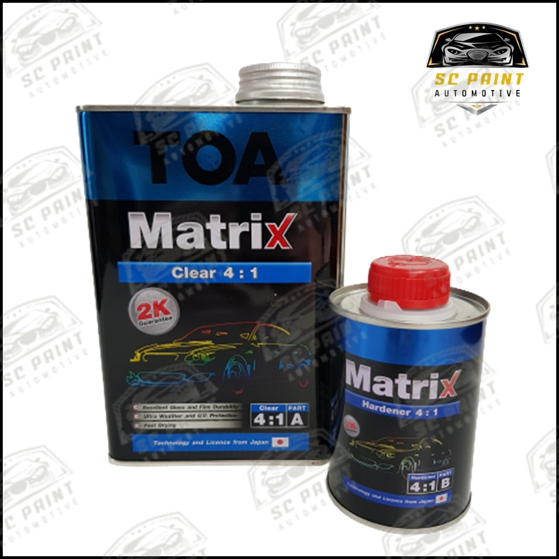 แลคเกอร์ TOA MATRIX 4:1 2K แลคเกอร์เคลือบเงารถยนต์