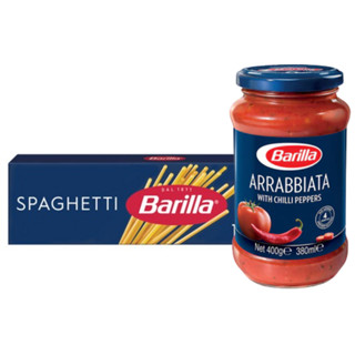 บาริลล่า เส้นพร้อมซอสพาสต้า - เส้นสปาเก็ตตี้ &amp; ซอสอะราบิอาต้า - Barilla Spaghetti 500g and Arrabiata Pasta Sauce 400g