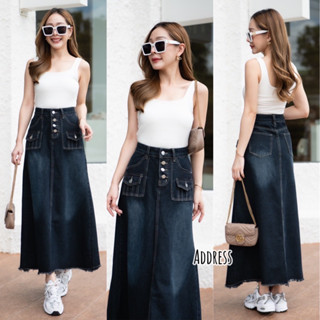 🌈🌿🌸🌼🌺💙🇰🇷 Jeans Pocket Long Skirt