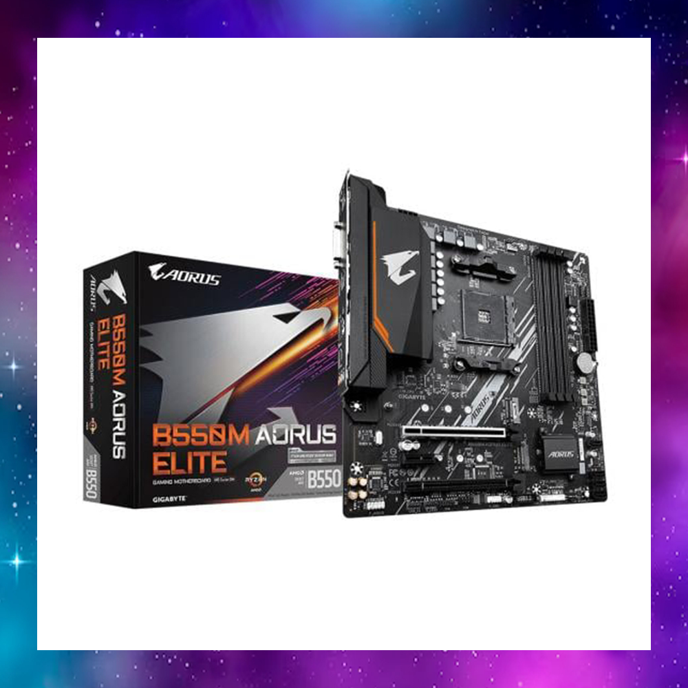 MAINBOARD (เมนบอร์ด) AM4 GIGABYTE B550M AORUS ELITE RYZEN ใช้งานปกติ