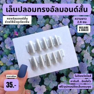 เล็บปลอม ทรงอัลมอนด์สั้น 2.5 ซม. BILLIONAIRE ฟรี!อุปกรณ์ติดเล็บครชุด พร้อมส่ง