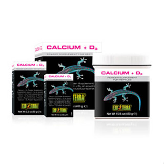 แคลเซียมสำหรับกบฮอร์นฟรอก,สัตว์เลื้อยคลาน,กิ้งก่า Exo Terra Calcium+d3