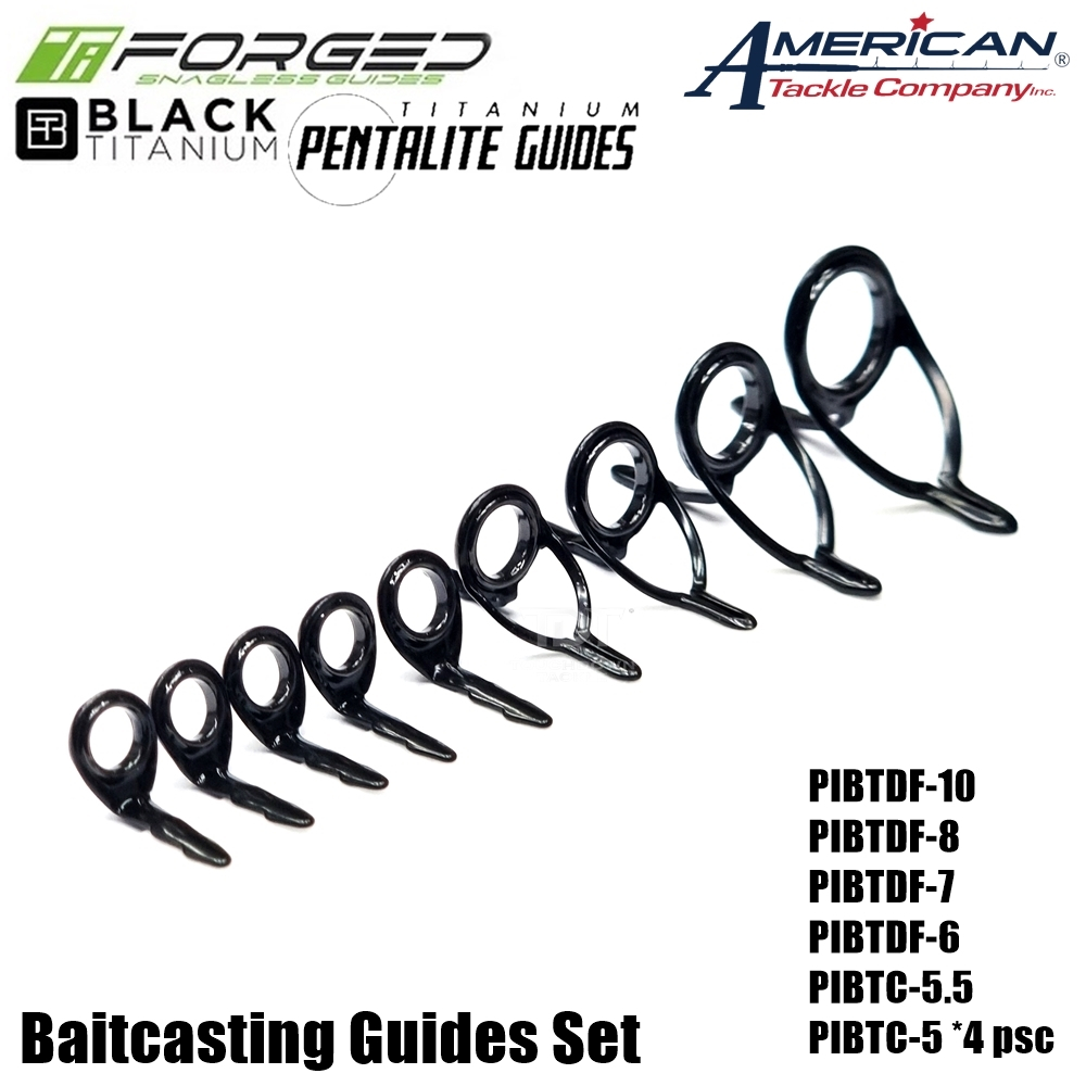 AMERICAN TACKLE PENTALITE BLACK TITANIUM GUIDES SETS เบทแคสติ้งเซต 9 ตัว เริ่ม 10DF จบ 5