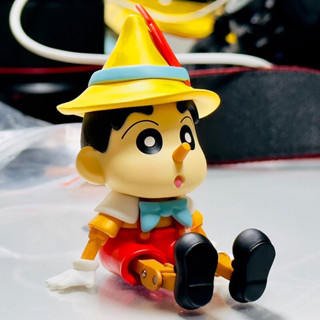 ชินจัง Crayon Shin-chan Cosplay Pinocchio ถอดหมวกได้ PVC Figure 10 cm