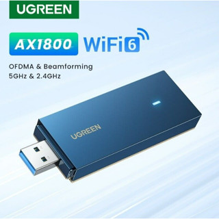 UGREEN รุ่น 90340 Adapter USB3.0 WiFi6  AX1800 Adapter for PC Laptop 1800Mbps 2.4G &amp; 5G Dual Band Window 10 / 11