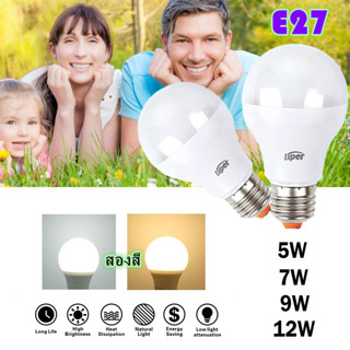 หลอดไฟ LED Bulb ขนาด 5W 7W 9W 12W ขั้วเกลียว E27 แสงสีขาว convincing6