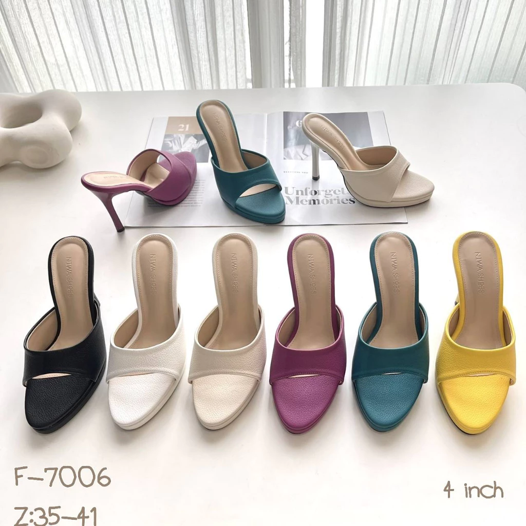 รองเท้าสตรี รองเท้าแฟชั่น ส้นสูง4นิ้ว รหัสสินค้า F-7006 NIWA SHOES