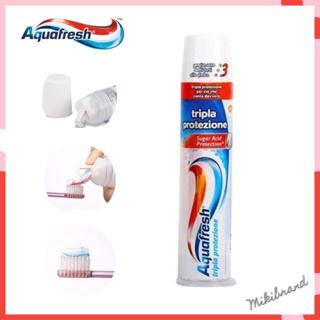 ยาสีฟัน Aquafresh สูตร Tripla Protezione (Triple protection) ขนาด 100 ml หลอดใช้งานสะดวก