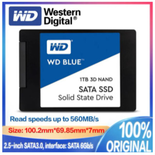 【จัดส่งตลอด 24 】250GB,500GB,1TB Western Digital SSD (เอสเอสดี) WD BLUE SATA 3 2.5"(WDS500G2B0A) 3D NAND ประกัน 3 ปี