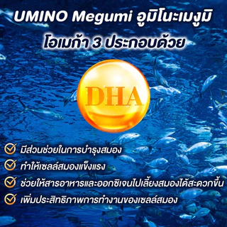 UMINO Megumi อูมิโนะเมงูมิ น้ำมันปลา OMEGA โอเมก้า JAPAN ญี่ปุ่น