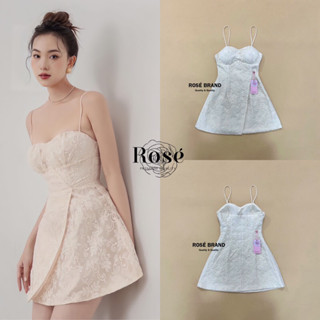 มินิเดรสลูกไม้สายเดี่ยวสีครีม Tag:: Rose Brand