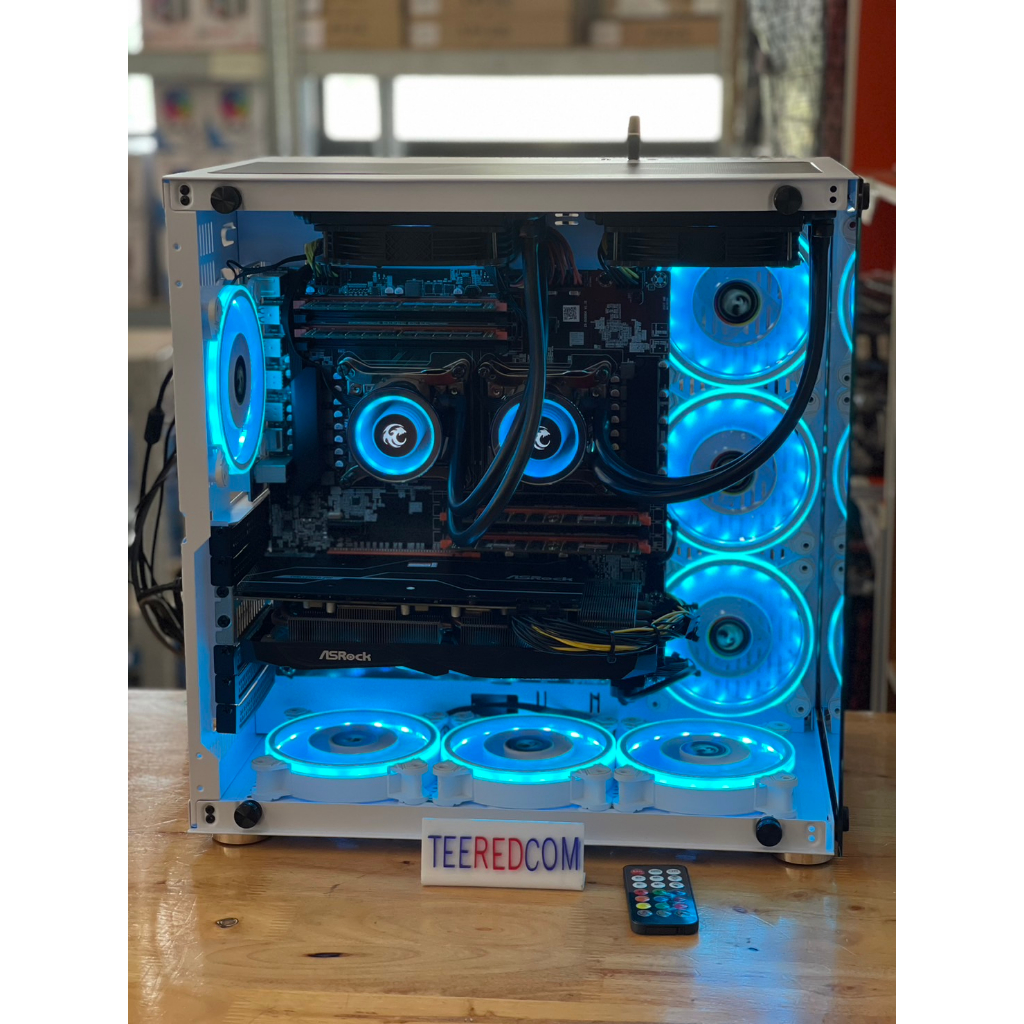 คอมประกอบV4 56เทรด 2 CPU intel xeon E5 2690v4 x2 28c/56t /Ram ecc 32-128gb ECC DDR4/Vga RX5700XT 8gb