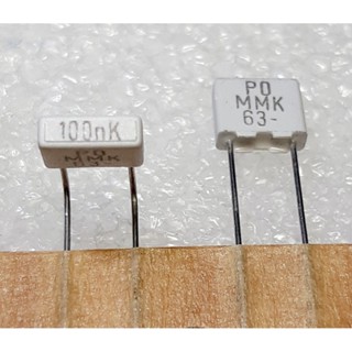 Kemet MMK 0.1uf 100nf 104k 63V Polyester Film Capacitor ตัวเก็บปรจุ ชนิด โพลีเอสเตอร์ คาปาซิเตอร์