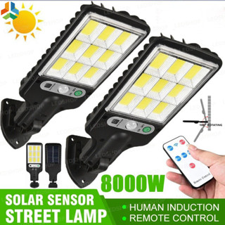 8000W Solar Motion Sensor Light 117 LED 3 โหมด ไฟติดผนังโซล่าเซลล์พลังงานแสงอาทิตย์ เซ็นเซอร์ กันน้ำกลางแจ้ง