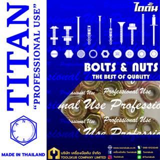 TITAN “PROFESSIONNAL USE” MADE IN THAILAND RP-4831 หัวน็อตติดจาน-รุ้ง M4-0.7 (20ตัวใน1ห่อ)