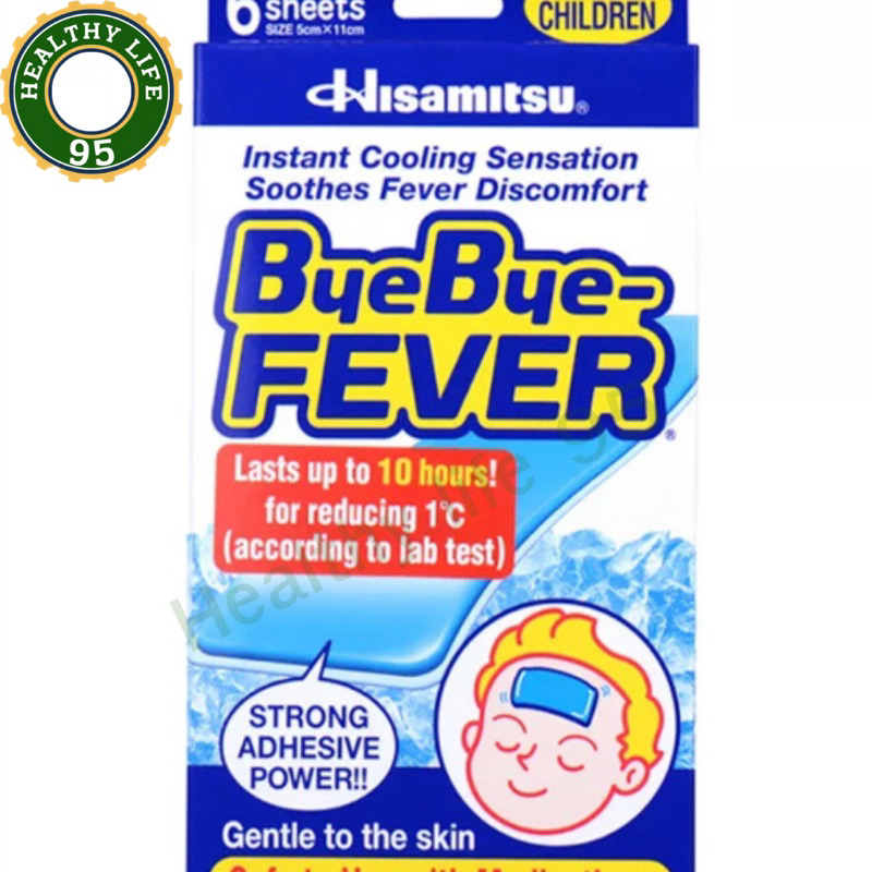 ByeBye-Fever 10Hours.Adults,Children 6ชิ้น/บ๋ายบายฟีเว่อร์ สำหรับเด็ก,สำหรับผู้ใหญ่ 1กล่องมี6ชิ้น