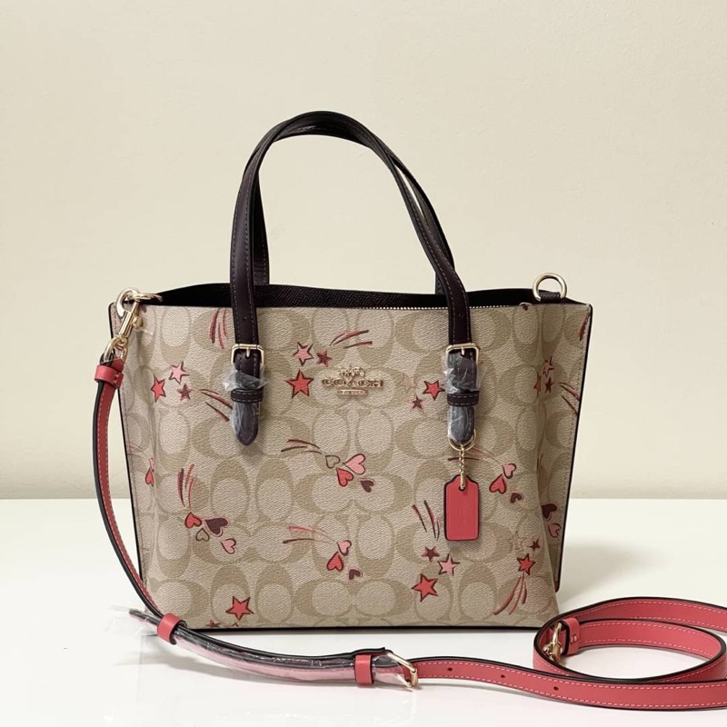 ^-^ส่วนลดXtra แฟชั่น 30%+ส่วนลดร้านค้า 5%: พร้อมส่ง C0ACH แท้100% Mollie Tote 25 กระเป๋าถือและสะพายข้าง